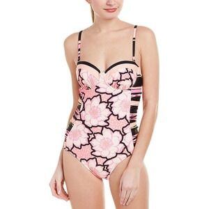 Ted Baker Majas Floral Clash One Piece Swimsuit Floral Pink Size 32 A/B Barbie